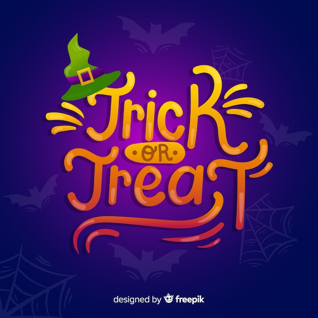 Trick or treat lettering background