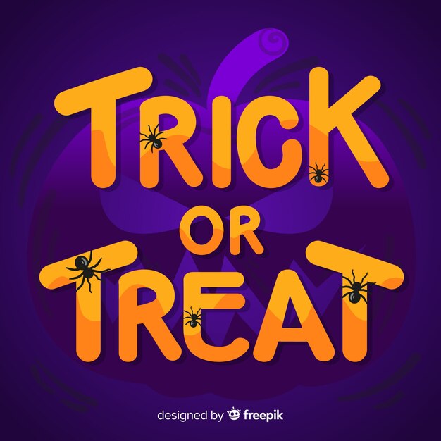 Trick or treat lettering background