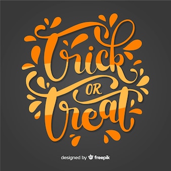 Trick or treat lettering background