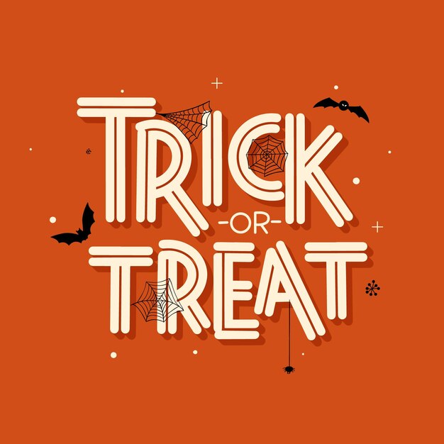 trick or treat lettering concept