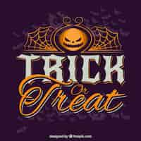 Free vector trick or treat lettering