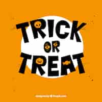 Free vector trick or treat lettering