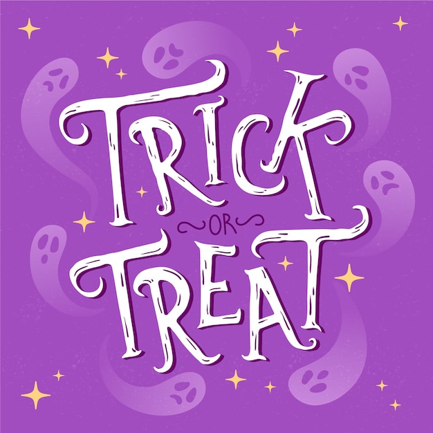 Trick or treat lettering