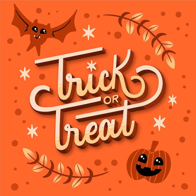 Trick or treat - lettering