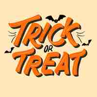 Free vector trick or treat lettering