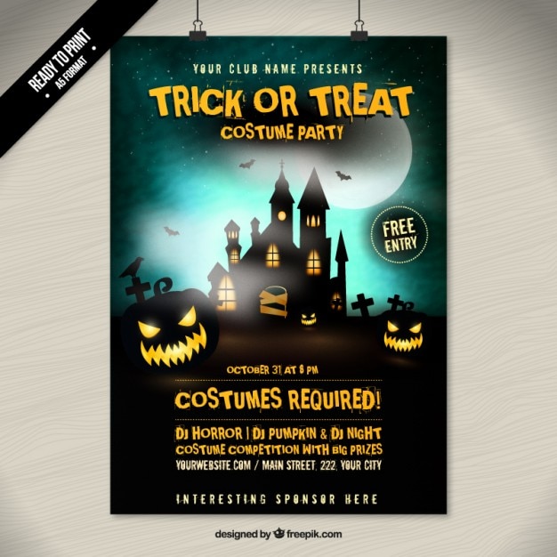 Trick or treat poster