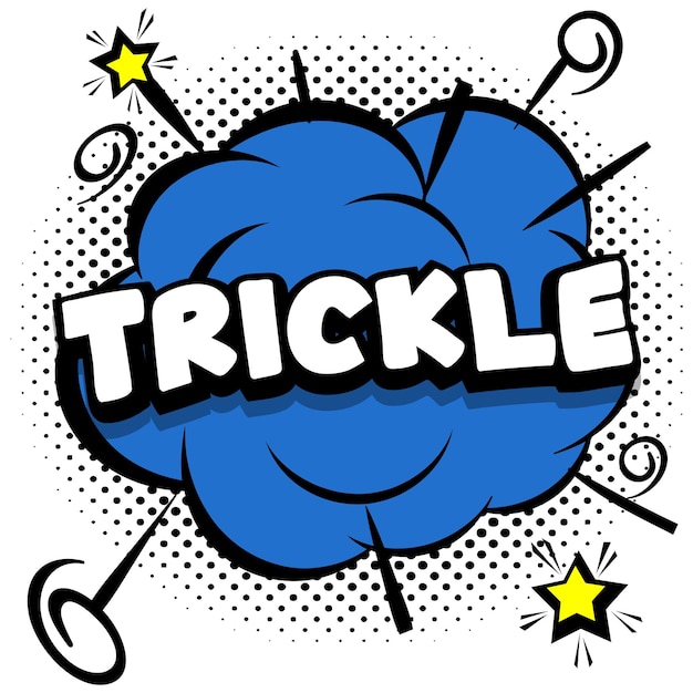 Trickle comic bright template with speech bubbles on colorful frames