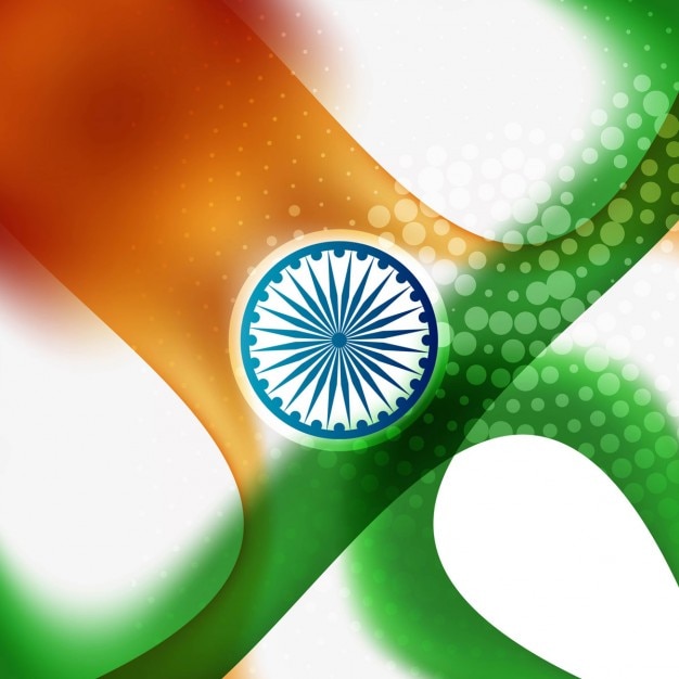 Free vector tricolor card in indian flag theme