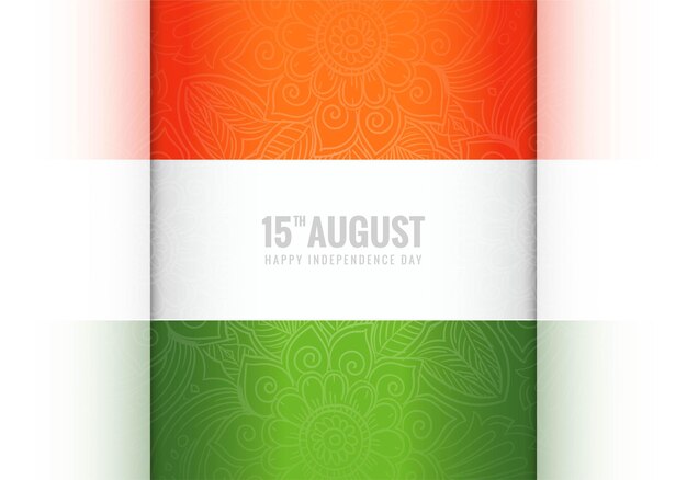 Tricolor indian flag celebration creative card design