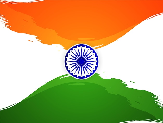 Tricolor Indian flag theme Independence day background vector