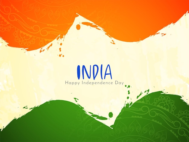 Tricolor indian flag theme independence day beautiful background