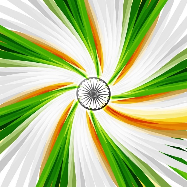 Tricolor swirl in indian flag colors