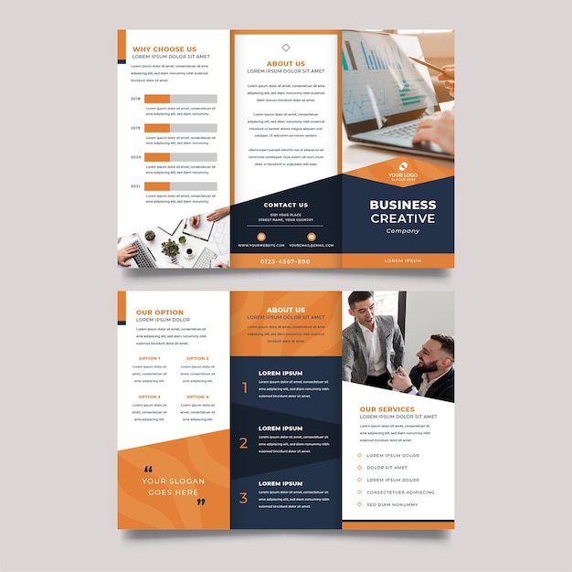 Trifold brochure print template