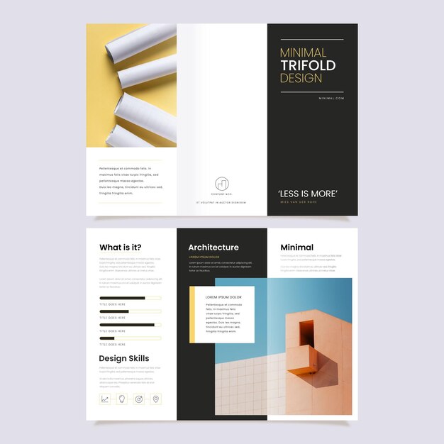 Trifold brochure template with photo