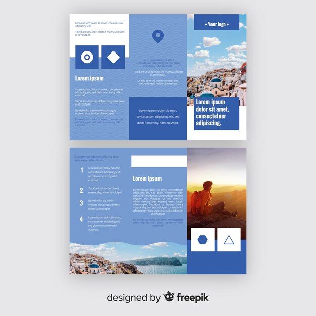 Free vector trifold brochure template