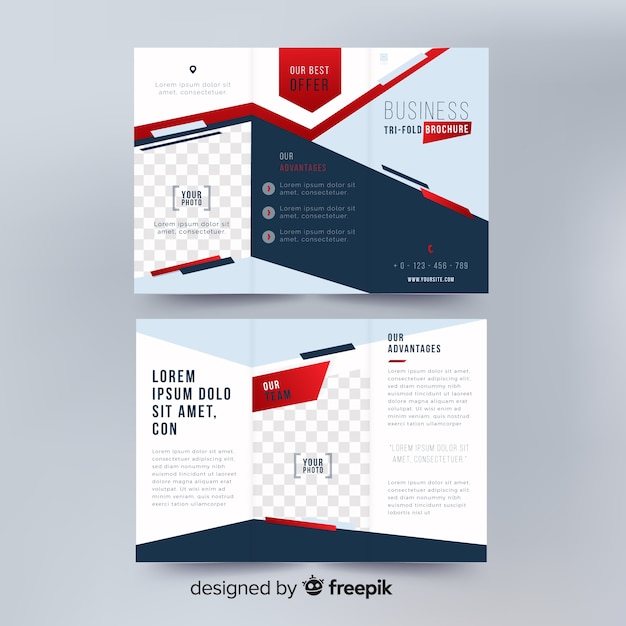 Trifold business brochure template