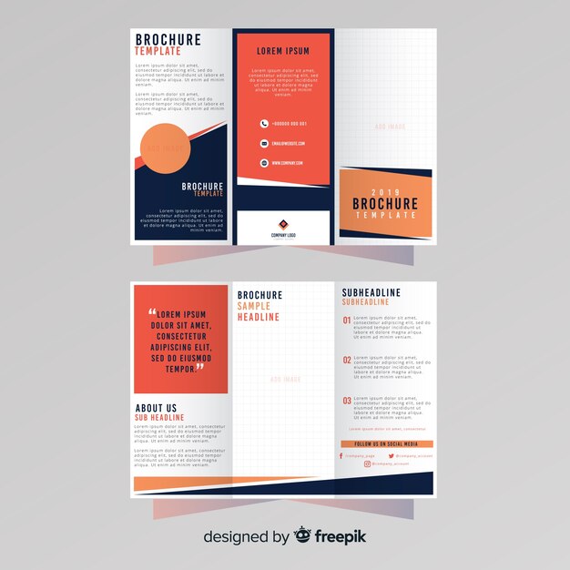 Trifold business brochure template