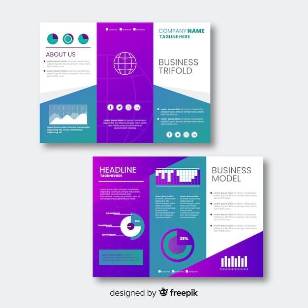 Trifold business brochure template