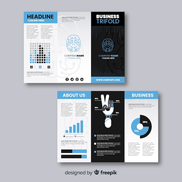 Trifold business brochure template