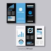 Free vector trifold business brochure template