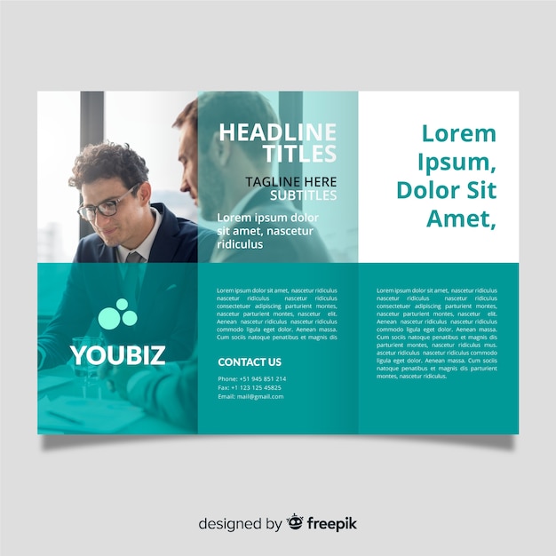 Trifold business brochure template