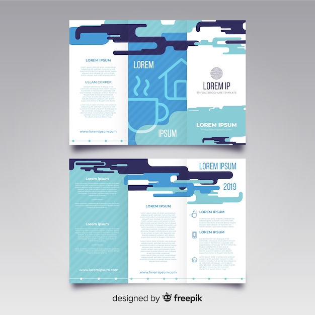 Free vector trifold business brochure template