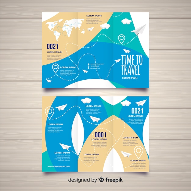 trifold business brochure template