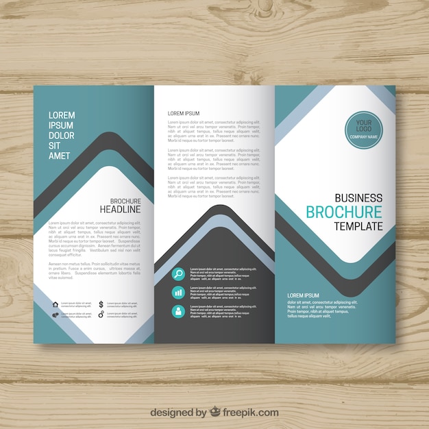 Free vector trifold business brochure template