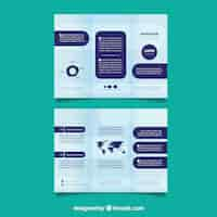 Free vector trifold business brochure