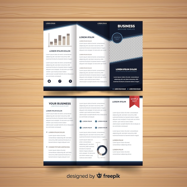 Free vector trifold business brochure