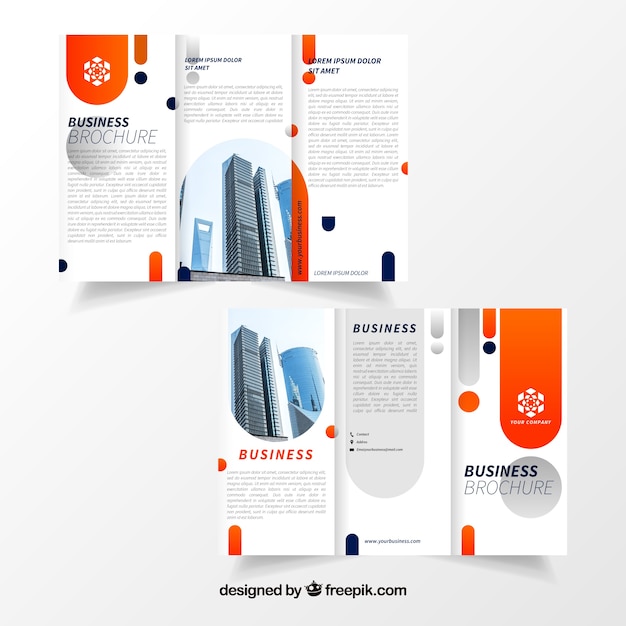 Free vector trifold business flyer template