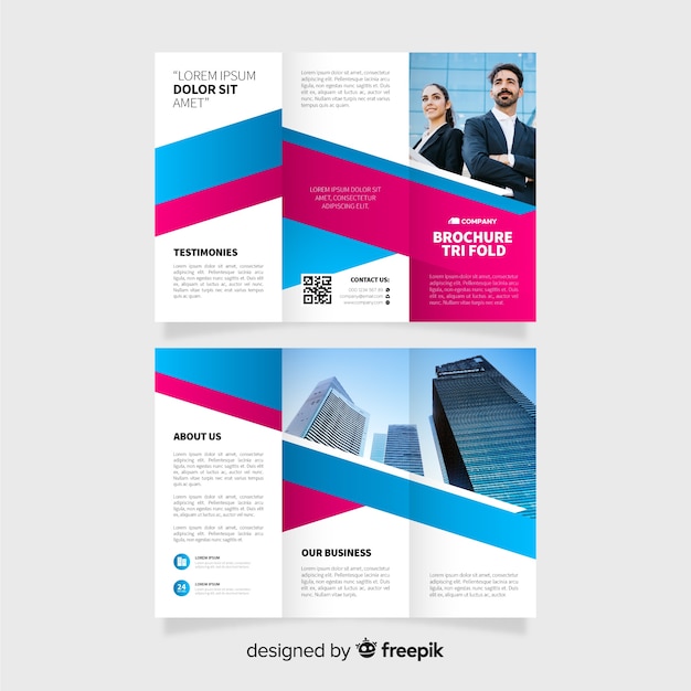 Trifold business flyer template