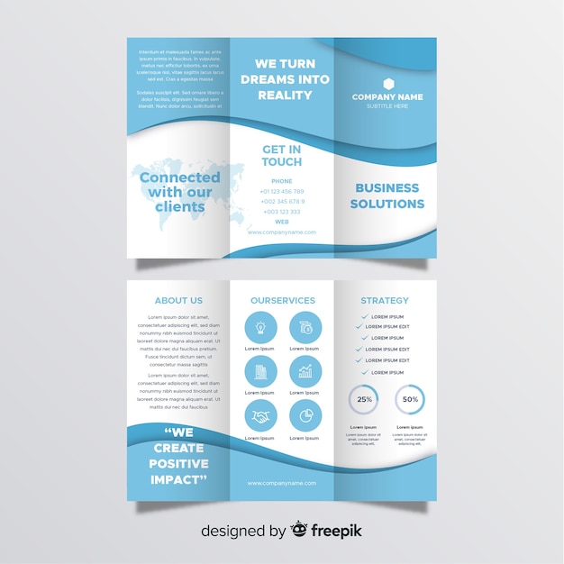 Trifold business flyer template