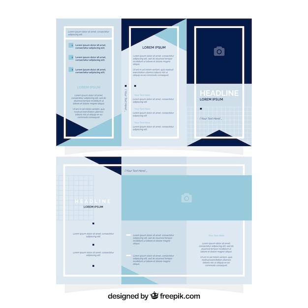 Free vector trifold of business