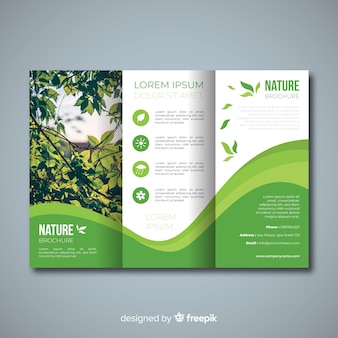 Trifold nature flyer with image