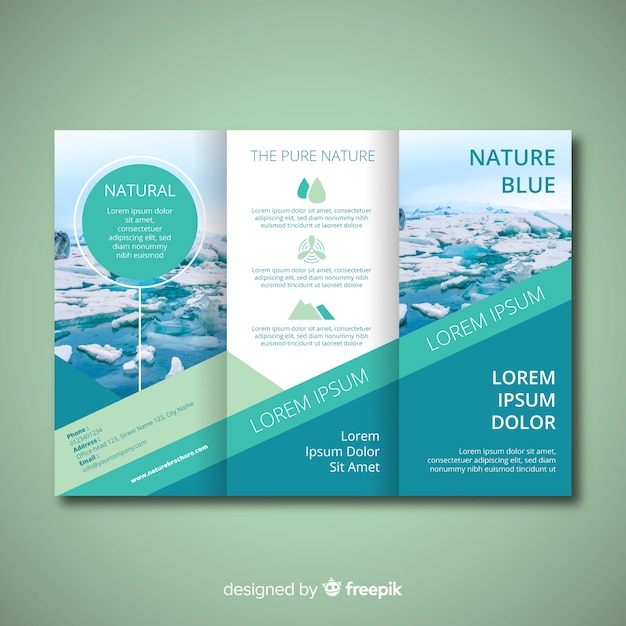 Free vector trifold nature flyer