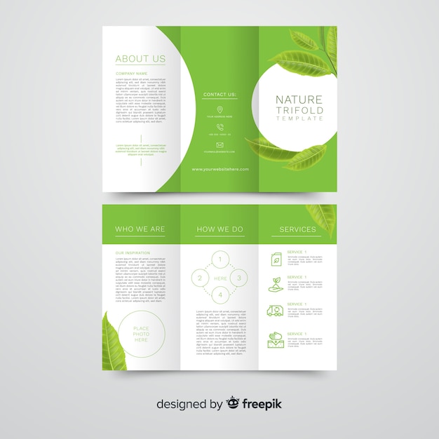 Free vector trifold nature flyer