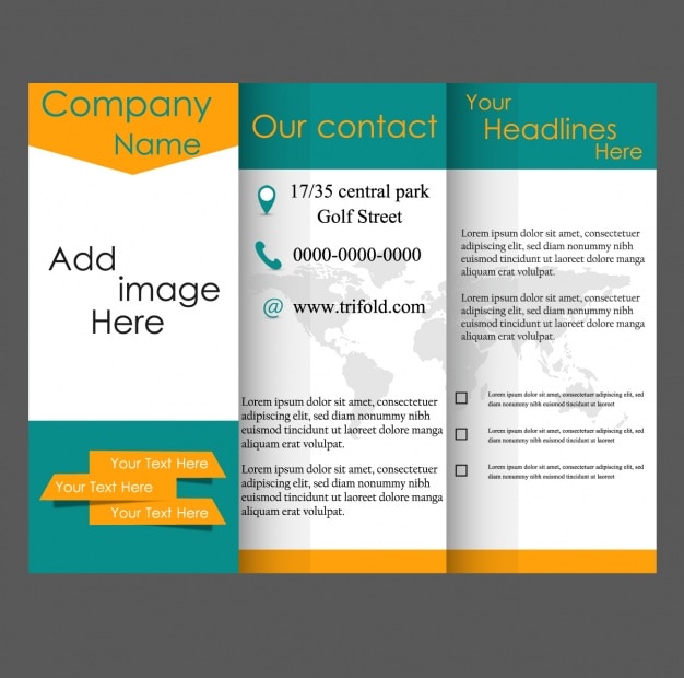 Trifold template design