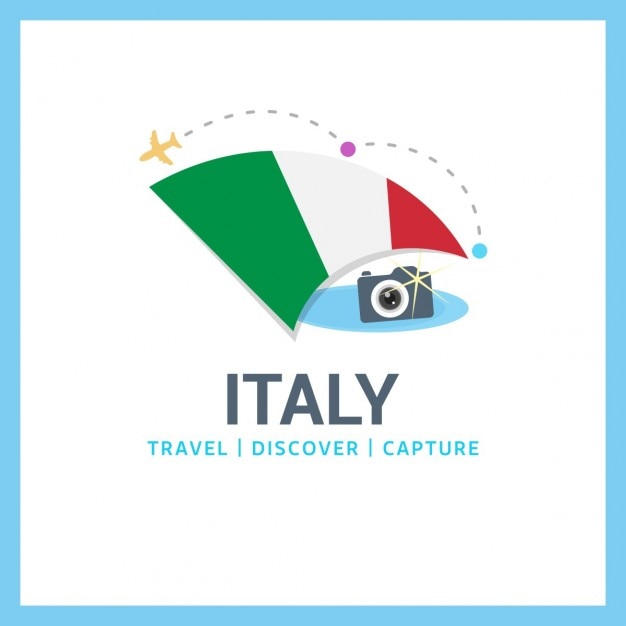 Free vector a trip to italy