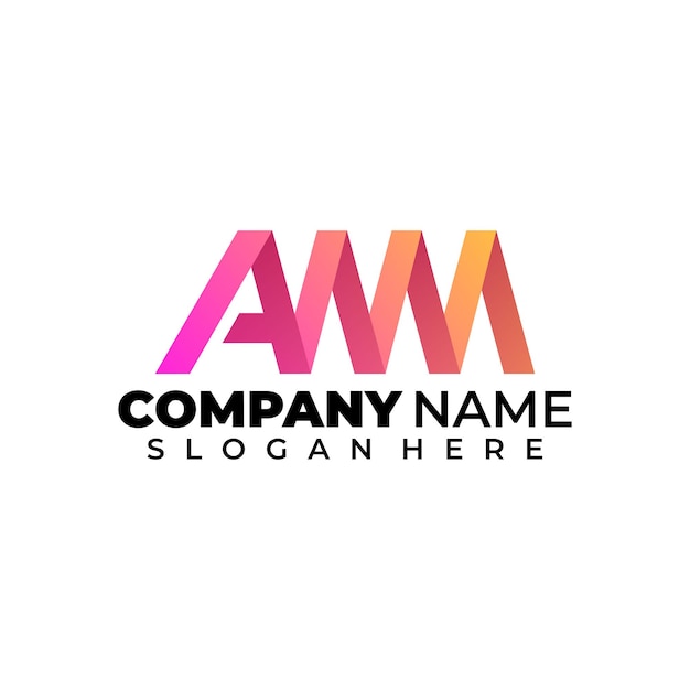 Triple letter logo AWM