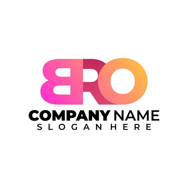 Triple letter logo BRO