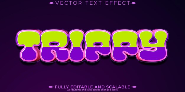 trippy editable text effect editable psychedelic and colorful text style