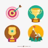 Free vector trophies and achievements