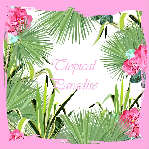 Free vector tropical background design