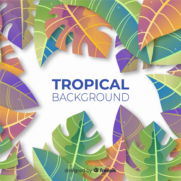 Free vector tropical background