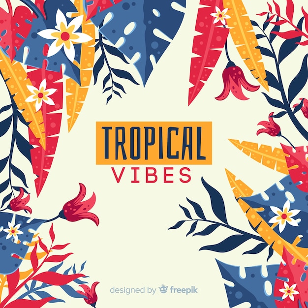 Free vector tropical background