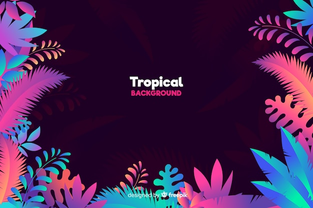 Free vector tropical background