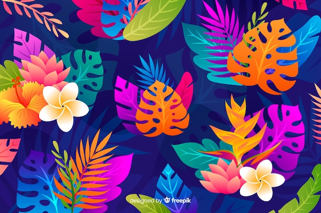 Free vector tropical background