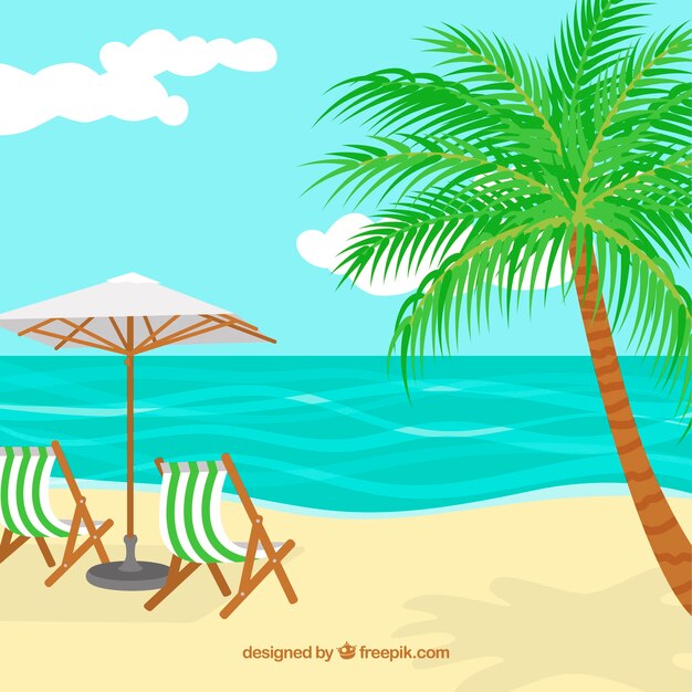 Tropical beach background