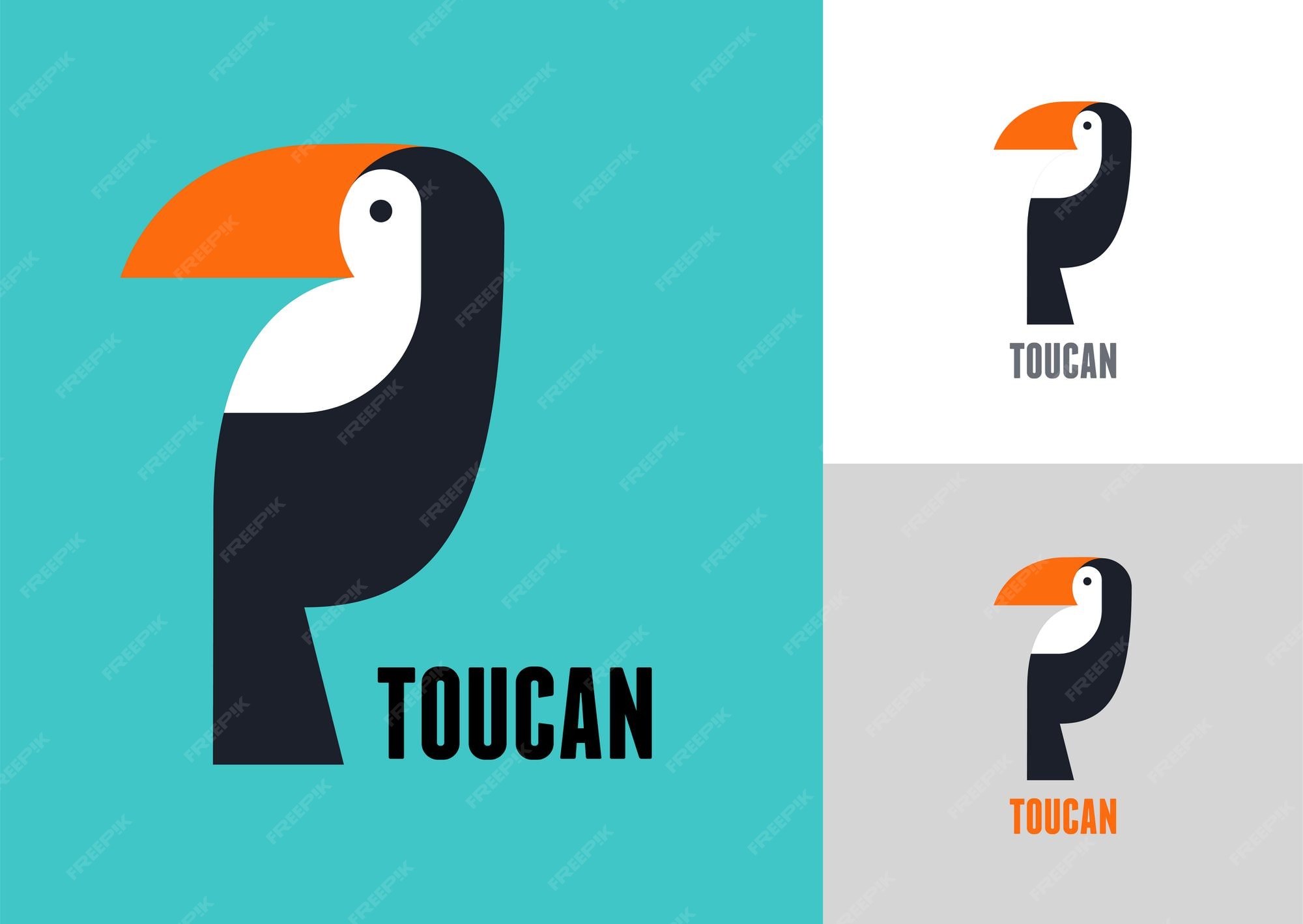 Premium Vector | Tropical bird toucan